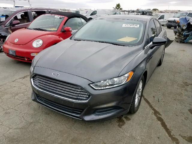 3FA6P0G70GR186230 - 2016 FORD FUSION S GRAY photo 2