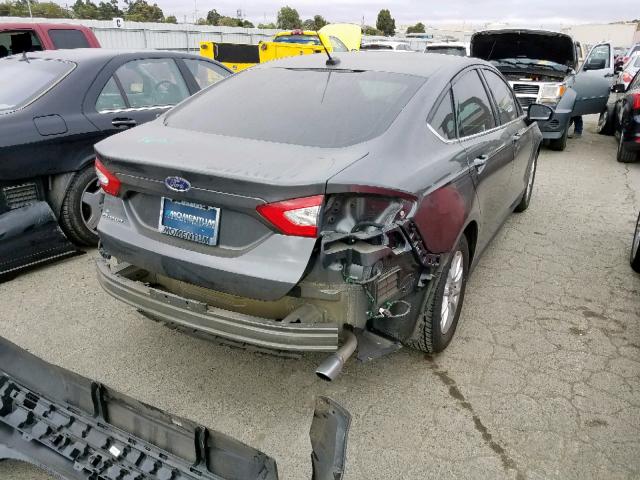 3FA6P0G70GR186230 - 2016 FORD FUSION S GRAY photo 4