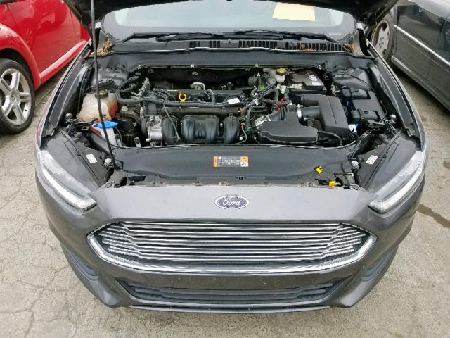 3FA6P0G70GR186230 - 2016 FORD FUSION S GRAY photo 7