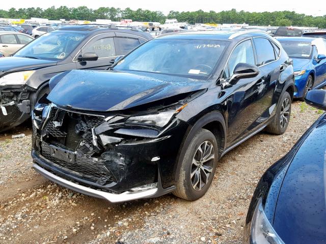 JTJBARBZ8F2017127 - 2015 LEXUS NX 200T BLACK photo 2