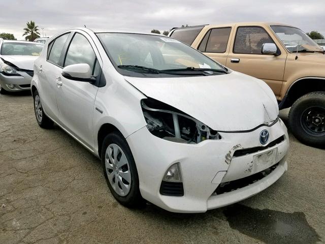 JTDKDTB34D1550288 - 2013 TOYOTA PRIUS C WHITE photo 1