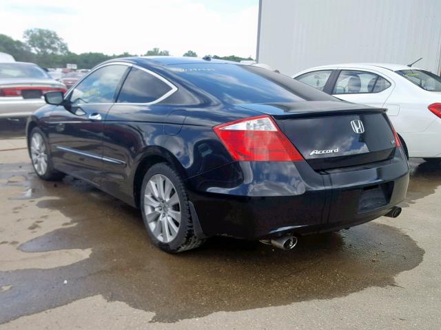 1HGCS22818A005415 - 2008 HONDA ACCORD EXL BLACK photo 3