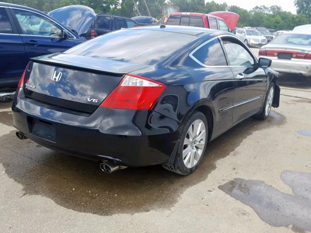 1HGCS22818A005415 - 2008 HONDA ACCORD EXL BLACK photo 4