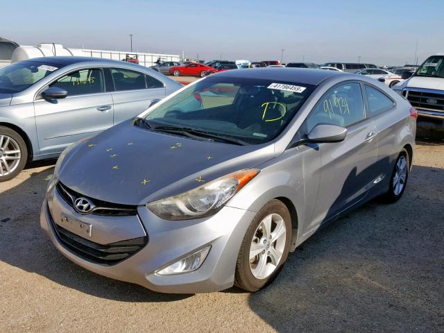 KMHDH6AE8DU013225 - 2013 HYUNDAI ELANTRA CO SILVER photo 2