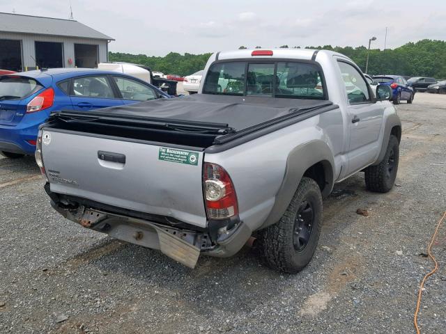 5TFPX4EN9BX001227 - 2011 TOYOTA TACOMA SILVER photo 4