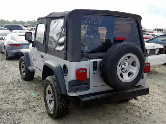 1J4FA39S45P365870 - 2005 JEEP WRANGLER X SILVER photo 3