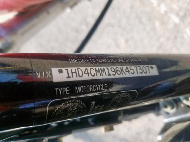 1HD4CMM196K457307 - 2006 HARLEY-DAVIDSON XL883 L BURGUNDY photo 10