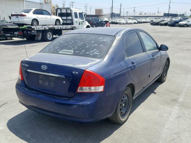 KNAFE121575385556 - 2007 KIA SPECTRA EX BLUE photo 4