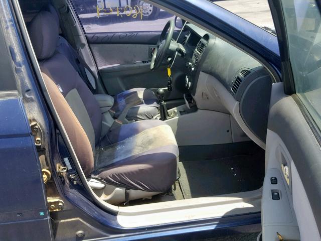 KNAFE121575385556 - 2007 KIA SPECTRA EX BLUE photo 5