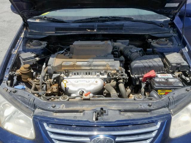 KNAFE121575385556 - 2007 KIA SPECTRA EX BLUE photo 7