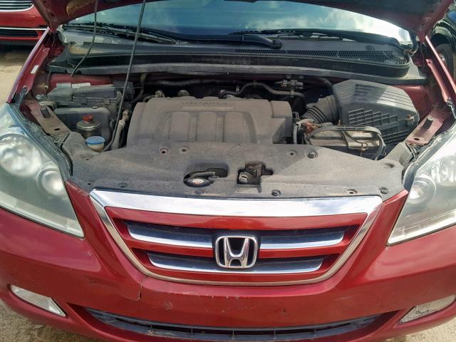 5FNRL38886B100495 - 2006 HONDA ODYSSEY TO MAROON photo 7