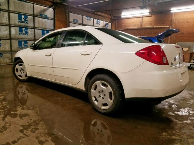 1G2ZF58B274196989 - 2007 PONTIAC G6 VALUE L WHITE photo 3