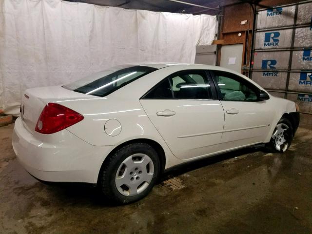 1G2ZF58B274196989 - 2007 PONTIAC G6 VALUE L WHITE photo 4