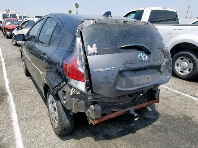 JTDKDTB33G1139985 - 2016 TOYOTA PRIUS C CHARCOAL photo 3