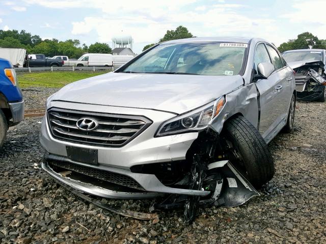 5NPE34AF2HH485134 - 2017 HYUNDAI SONATA SPO SILVER photo 2