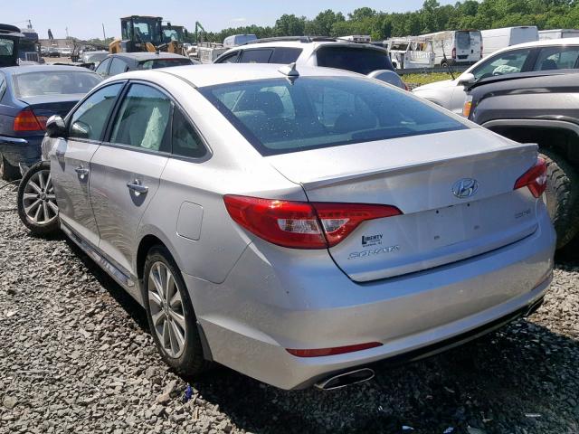 5NPE34AF2HH485134 - 2017 HYUNDAI SONATA SPO SILVER photo 3