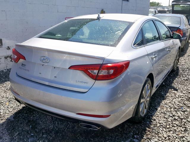 5NPE34AF2HH485134 - 2017 HYUNDAI SONATA SPO SILVER photo 4