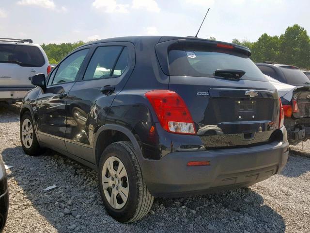 KL7CJKSB7FB113278 - 2015 CHEVROLET TRAX LS BLACK photo 3