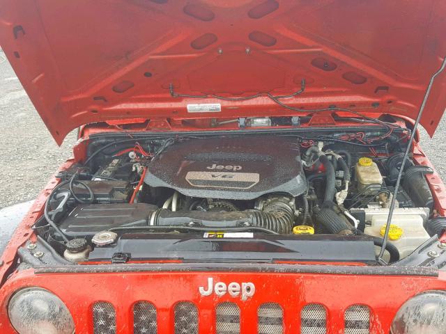 1C4AJWAG9FL596832 - 2015 JEEP WRANGLER S RED photo 7