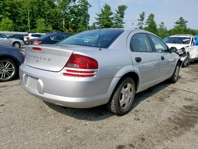 1B3EL36T34N333741 - 2004 DODGE STRATUS SE SILVER photo 4