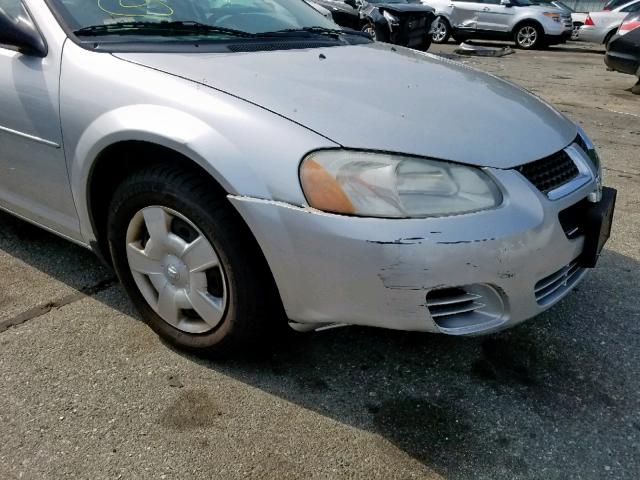 1B3EL36T34N333741 - 2004 DODGE STRATUS SE SILVER photo 9