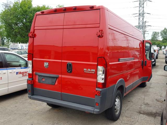 3C6URVHG0HE522496 - 2017 RAM PROMASTER 红色 照片 4
