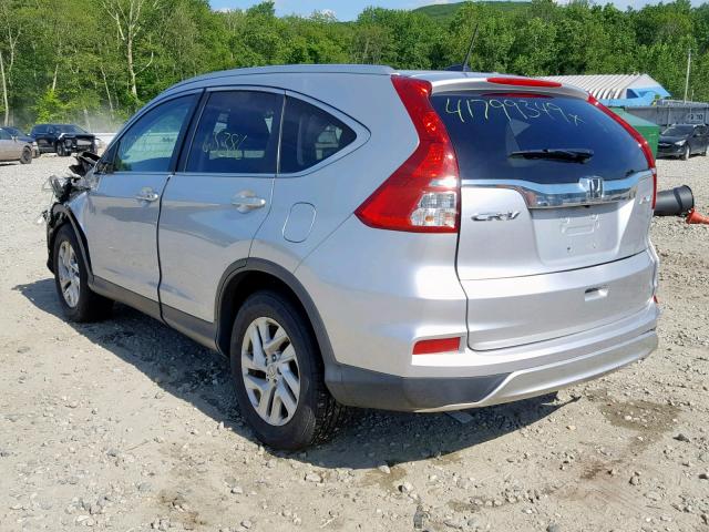 2HKRM4H75FH617359 - 2015 HONDA CR-V EXL SILVER photo 3