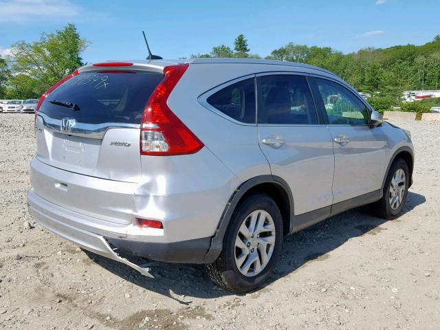 2HKRM4H75FH617359 - 2015 HONDA CR-V EXL SILVER photo 4