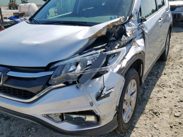 2HKRM4H75FH617359 - 2015 HONDA CR-V EXL SILVER photo 9