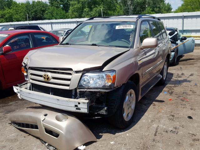 JTEEP21A050067771 - 2005 TOYOTA HIGHLANDER GOLD photo 2