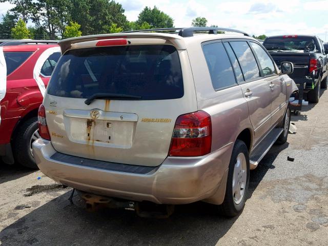 JTEEP21A050067771 - 2005 TOYOTA HIGHLANDER GOLD photo 4