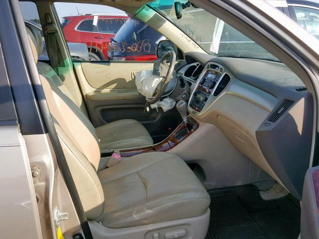 JTEEP21A050067771 - 2005 TOYOTA HIGHLANDER GOLD photo 5