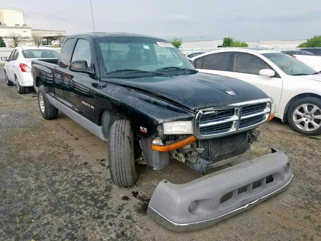 1B7GL22X3YS519703 - 2000 DODGE DAKOTA BLACK photo 1