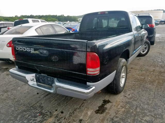 1B7GL22X3YS519703 - 2000 DODGE DAKOTA BLACK photo 4