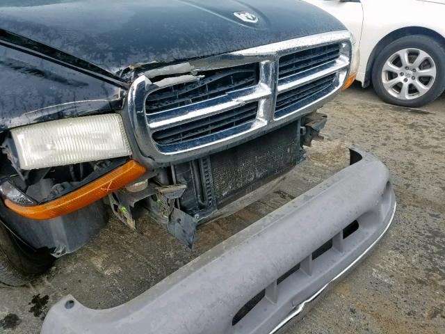 1B7GL22X3YS519703 - 2000 DODGE DAKOTA BLACK photo 9