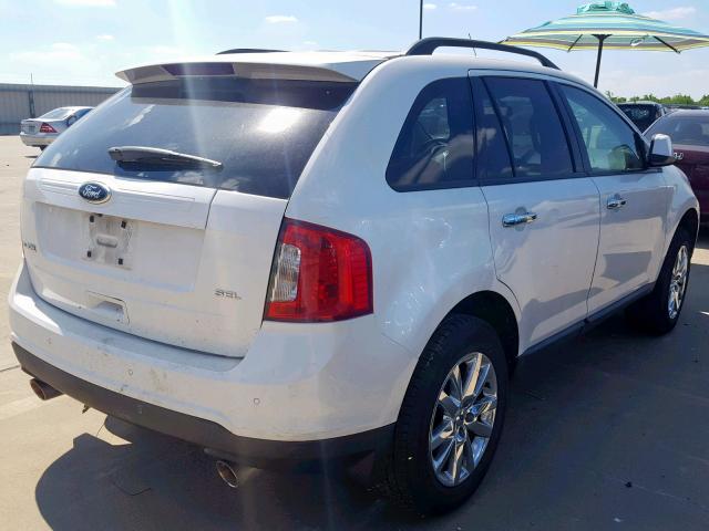 2FMDK3JC7BBA26792 - 2011 FORD EDGE SEL WHITE photo 4