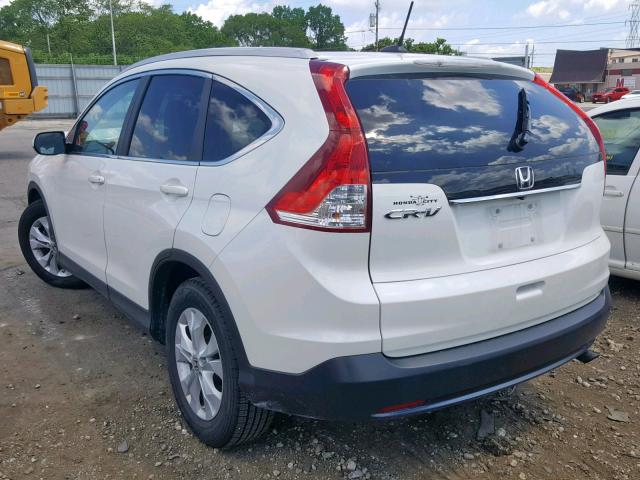 5J6RM3H75DL037011 - 2013 HONDA CR-V EXL WHITE photo 3