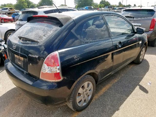 KMHCM3AC4AU160545 - 2010 HYUNDAI ACCENT BLU BLACK photo 4