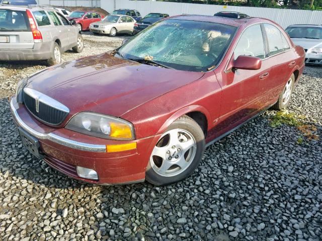 1LNHM86S6YY866535 - 2000 LINCOLN LS BURGUNDY photo 2