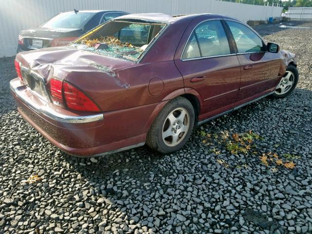 1LNHM86S6YY866535 - 2000 LINCOLN LS BURGUNDY photo 4