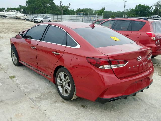 5NPE34AF8JH670228 - 2018 HYUNDAI SONATA SPO RED photo 3