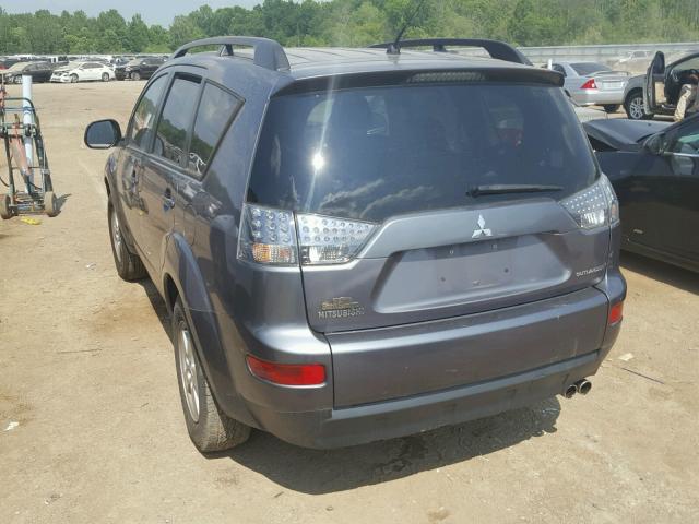 JA4MS31X78Z010356 - 2008 MITSUBISHI OUTLANDER CHARCOAL photo 3