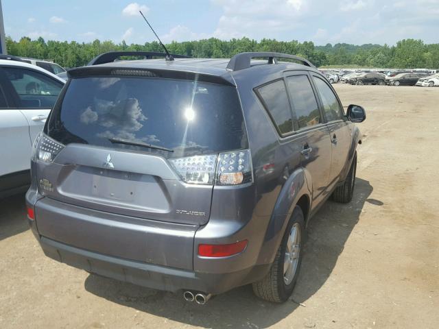 JA4MS31X78Z010356 - 2008 MITSUBISHI OUTLANDER CHARCOAL photo 4