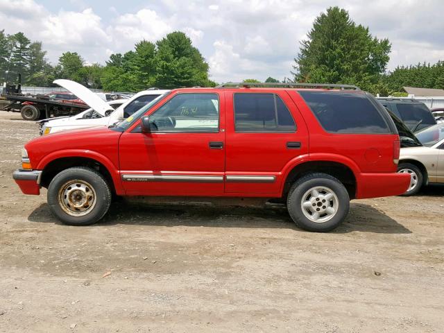 1GNDT13W0Y2400372 - 2000 CHEVROLET BLAZER RED photo 9