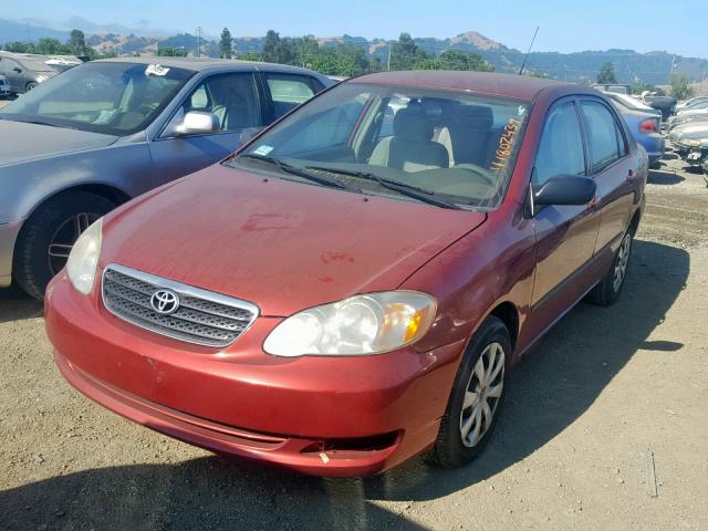 2T1BR32E76C691213 - 2006 TOYOTA COROLLA CE RED photo 2