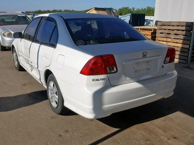 2HGES16394H554230 - 2004 HONDA CIVIC DX V WHITE photo 3