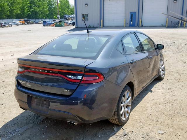 1C3CDFBA1DD323017 - 2013 DODGE DART SXT BLUE photo 4