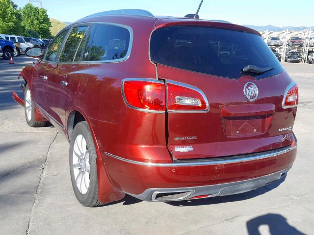 5GAKVCKDXHJ182941 - 2017 BUICK ENCLAVE BURGUNDY photo 3