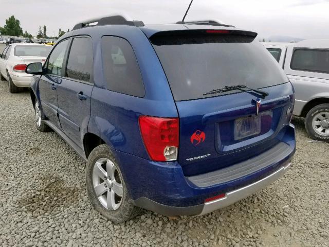 2CKDL33F686073864 - 2008 PONTIAC TORRENT BLUE photo 3