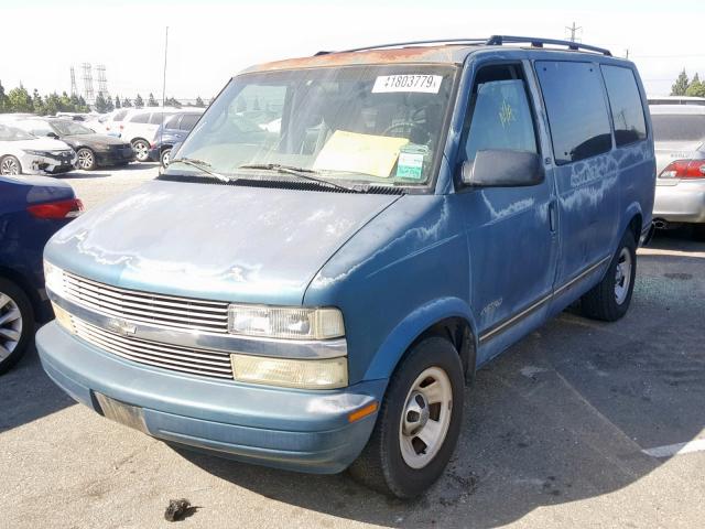 1GNDM19W5TB169126 - 1996 CHEVROLET ASTRO TEAL photo 2